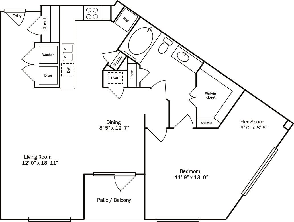 Floor plan layout diagram for 1O